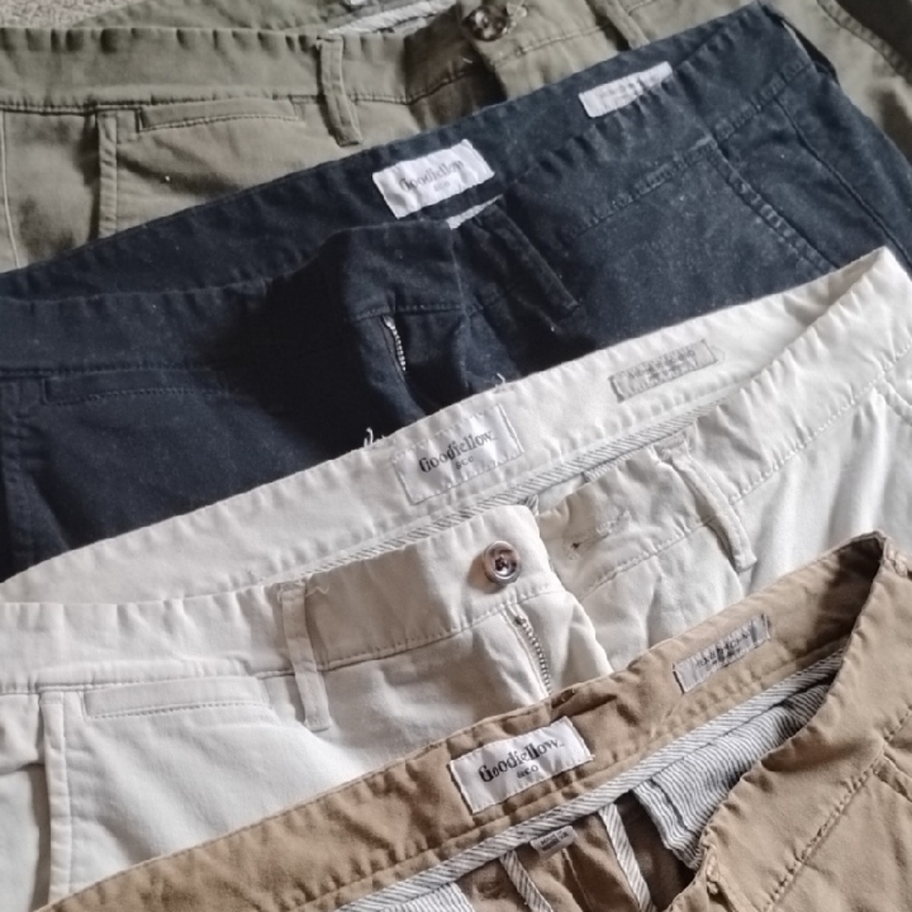 Goodfellow & Co Men's Pants Trio - Olive, Navy, White